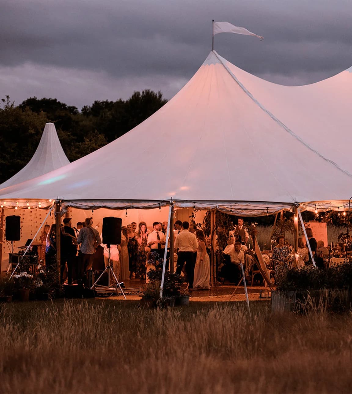 wedding marquee traditional countryside wedding