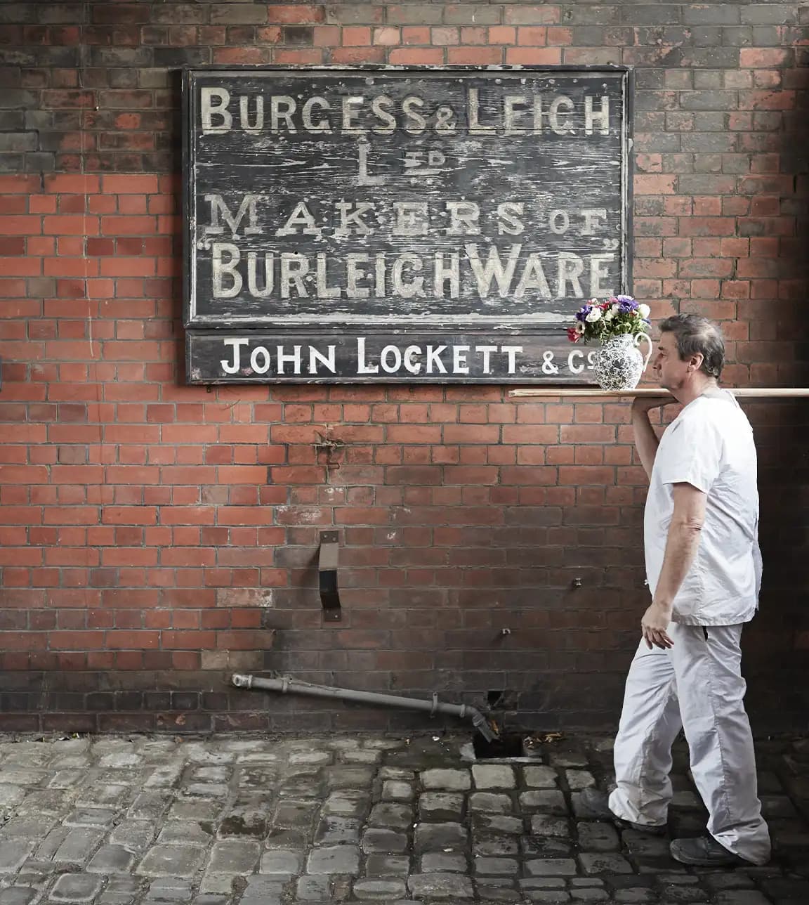 Original sign on the wall of Burleigh factory