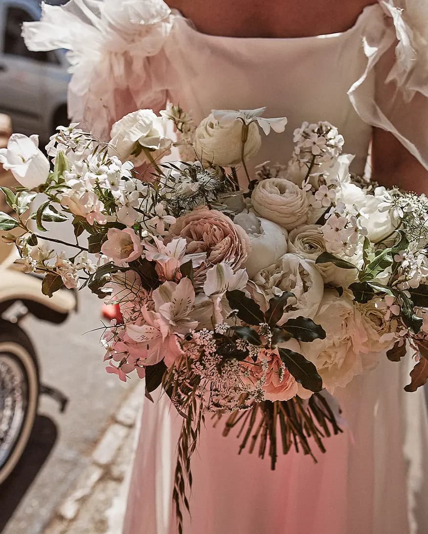 wedding bouquet bride and her beautiful flowers