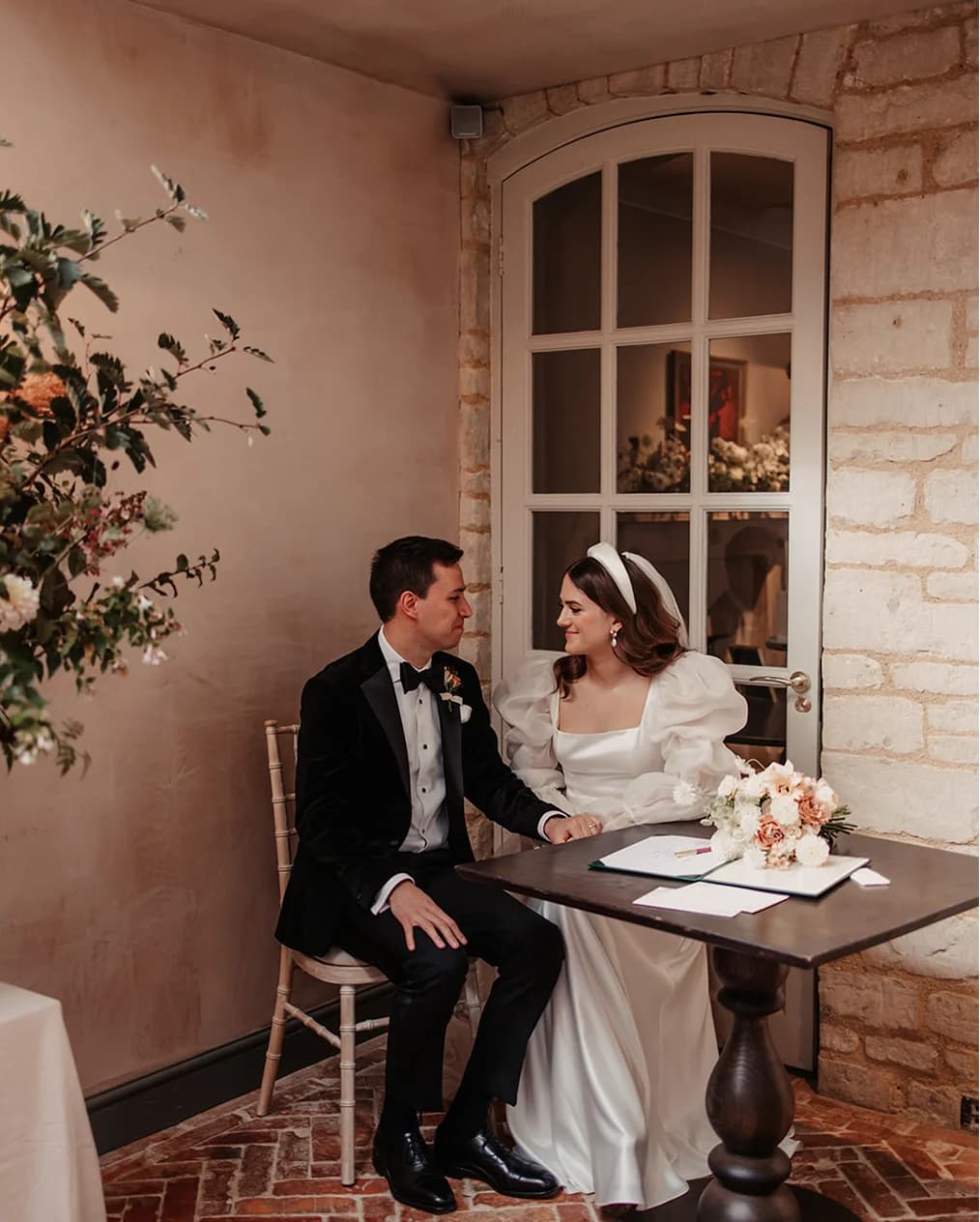 bride and groom classy black tie wedding