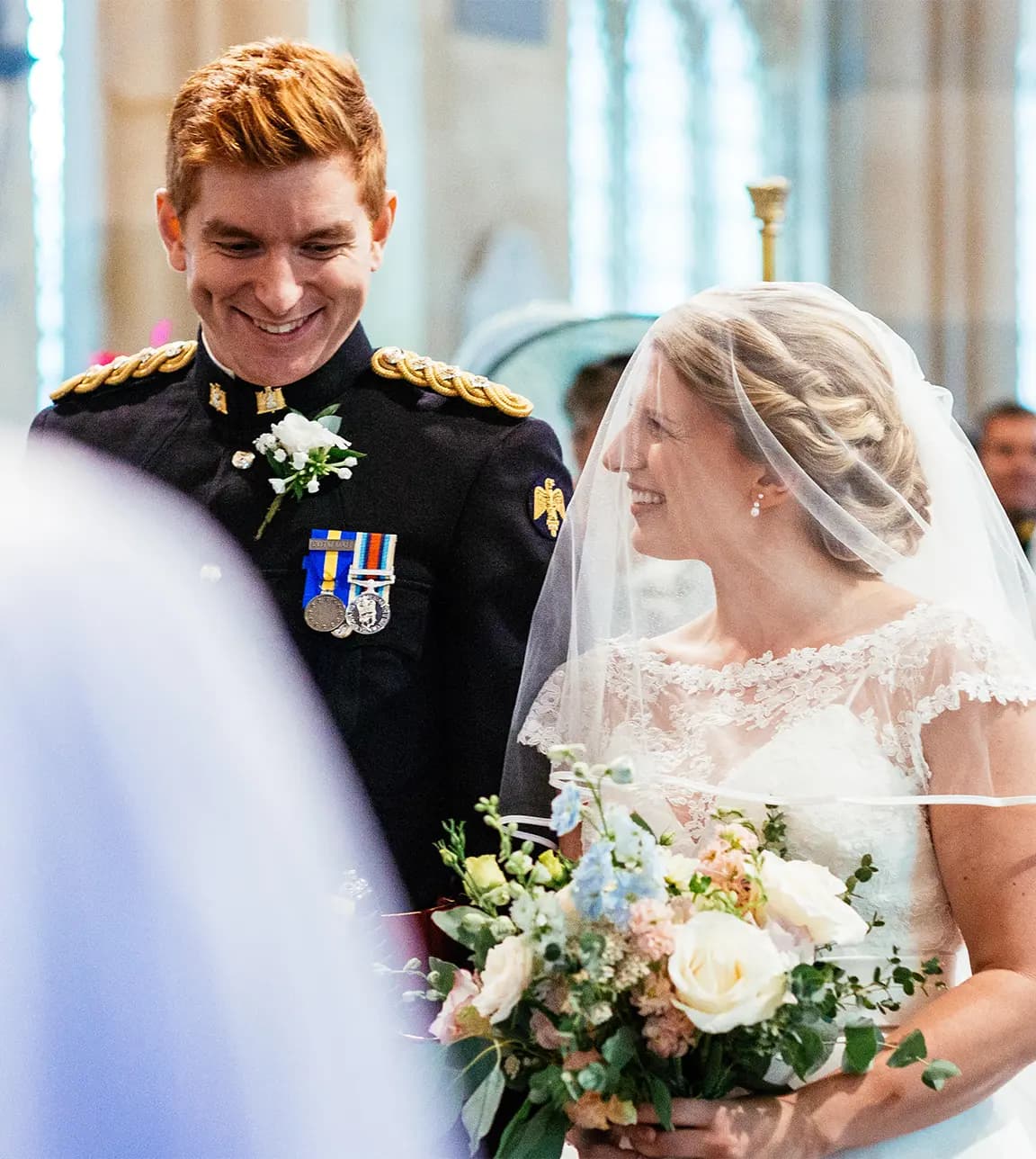 Bride and Groom wedding traditional church ceremony