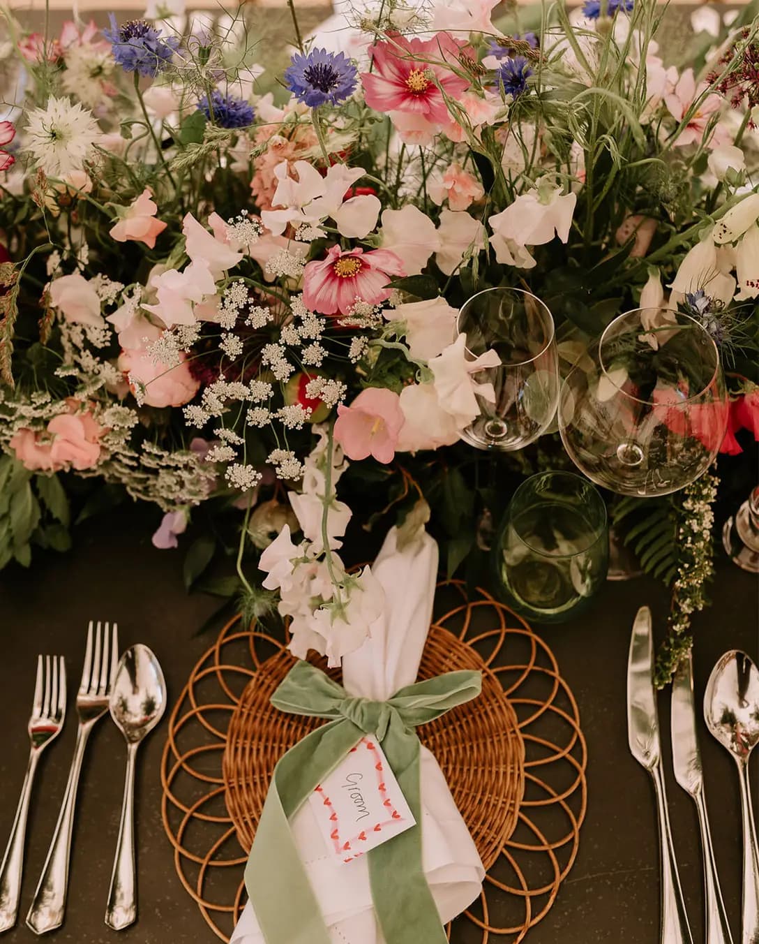 wedding theme local and seasonal colourful flowers