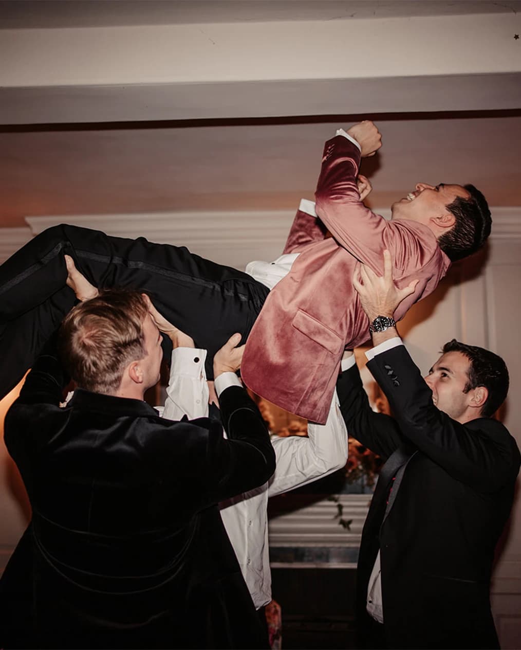 groom dancing at the wedding party