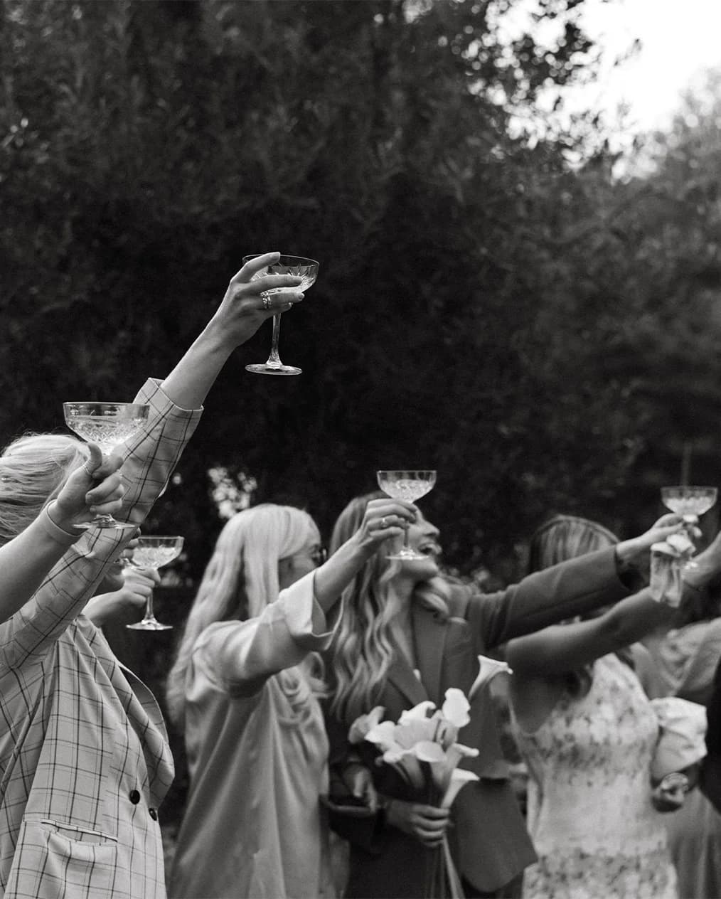 Cheers for the bride and groom