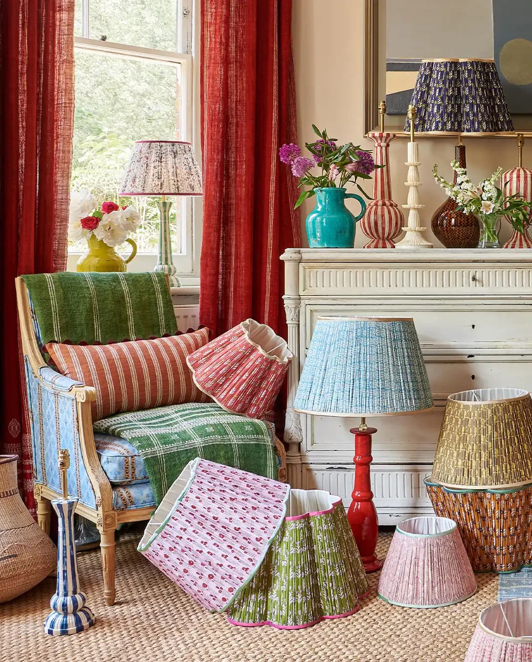 A living room with Penny Morrison home textile and home décor gifts