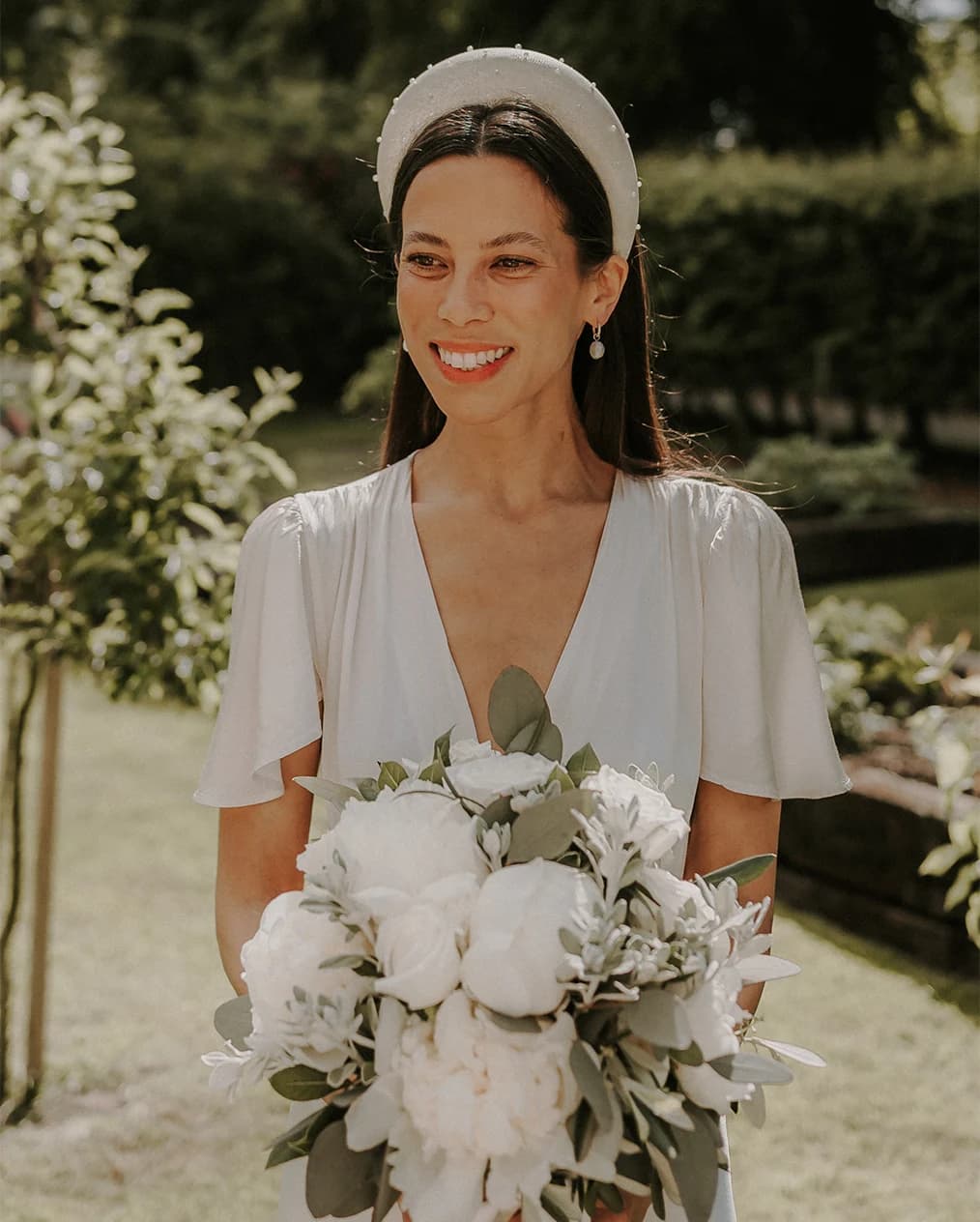 wedding bridal outfit fashion wedding bouquet and gorgeous dress