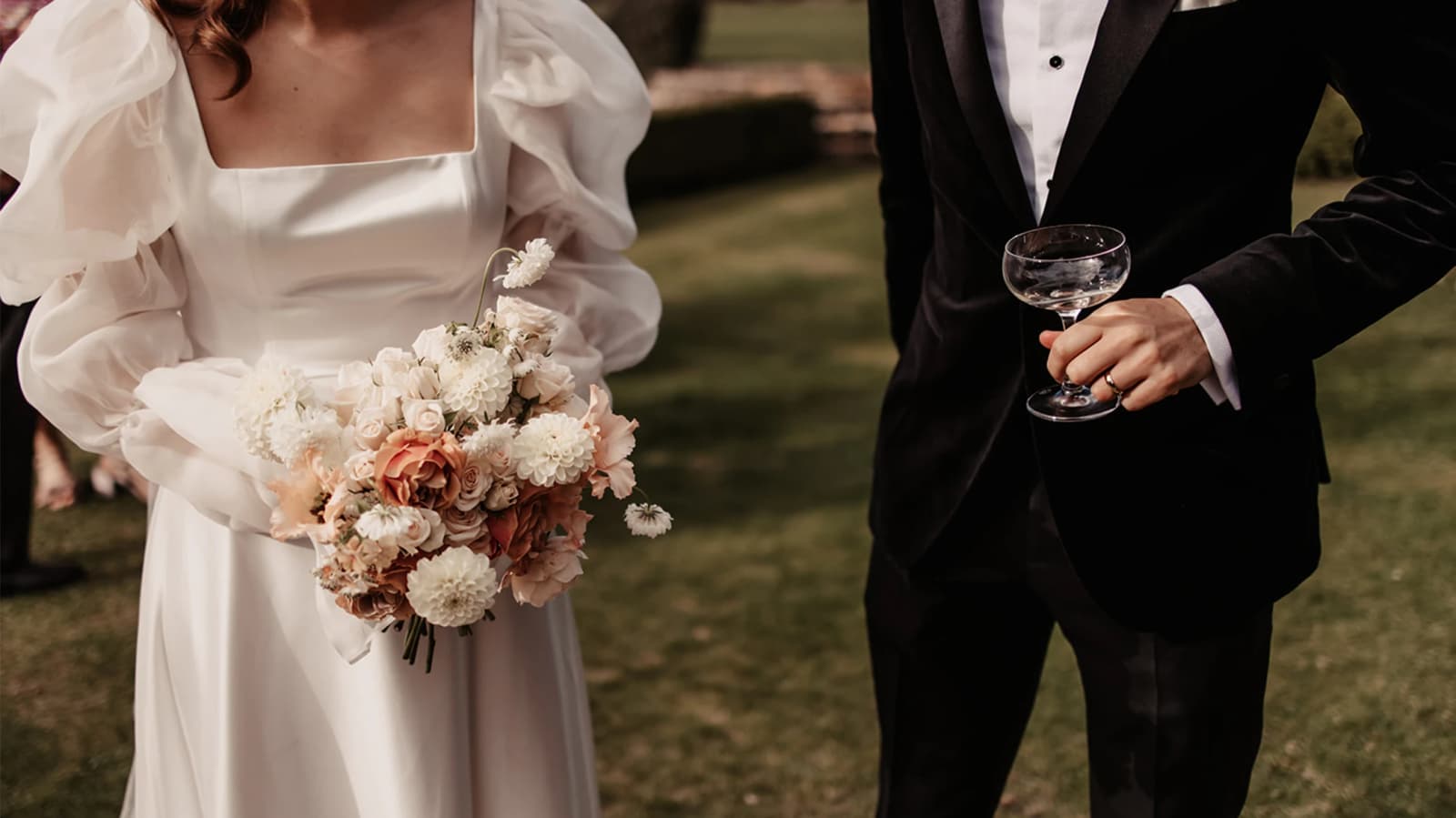bride and groom elegant and classy couple