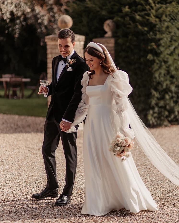 bride and groom wedding fashion