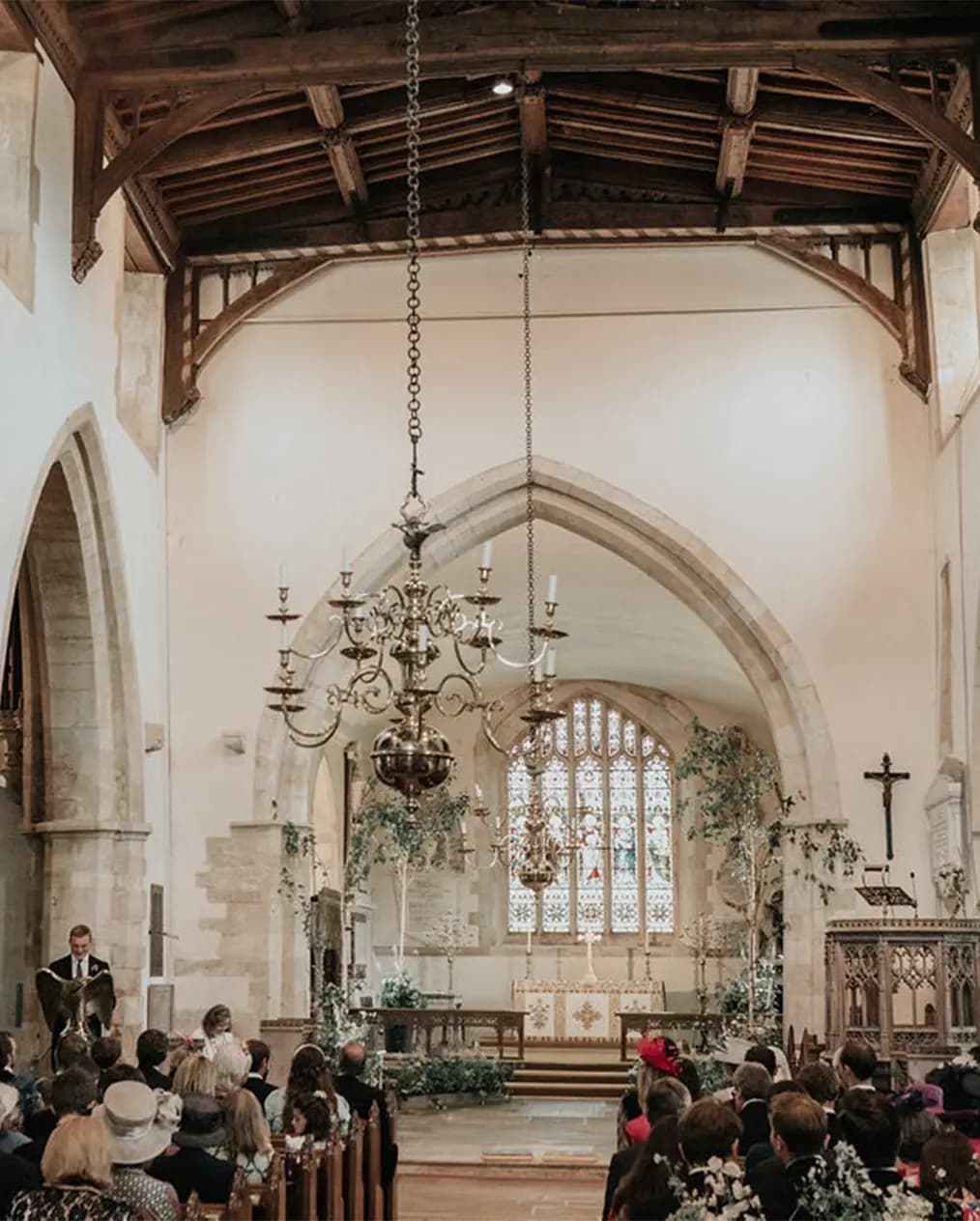 bride and groom traditional church wedding