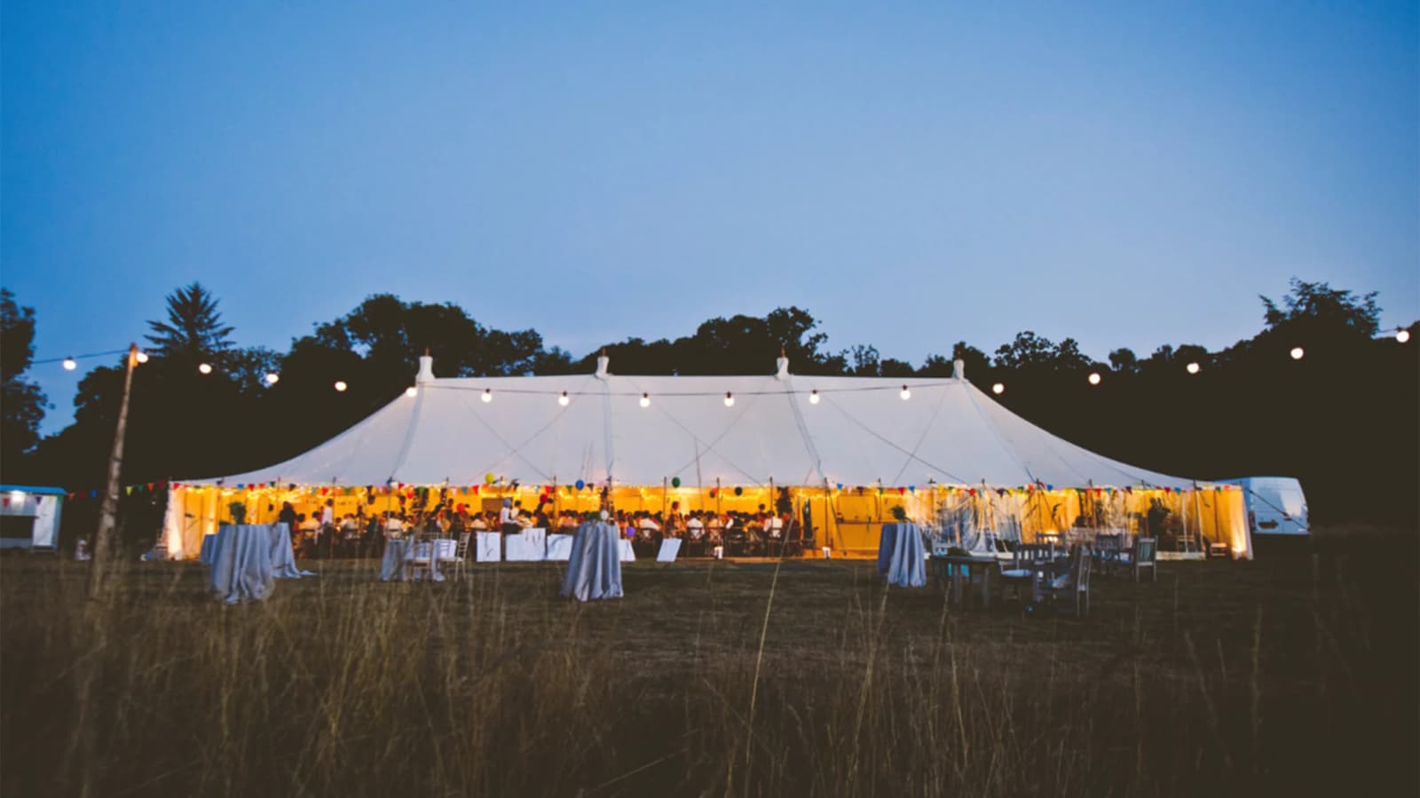Sussex Marquee in the evening