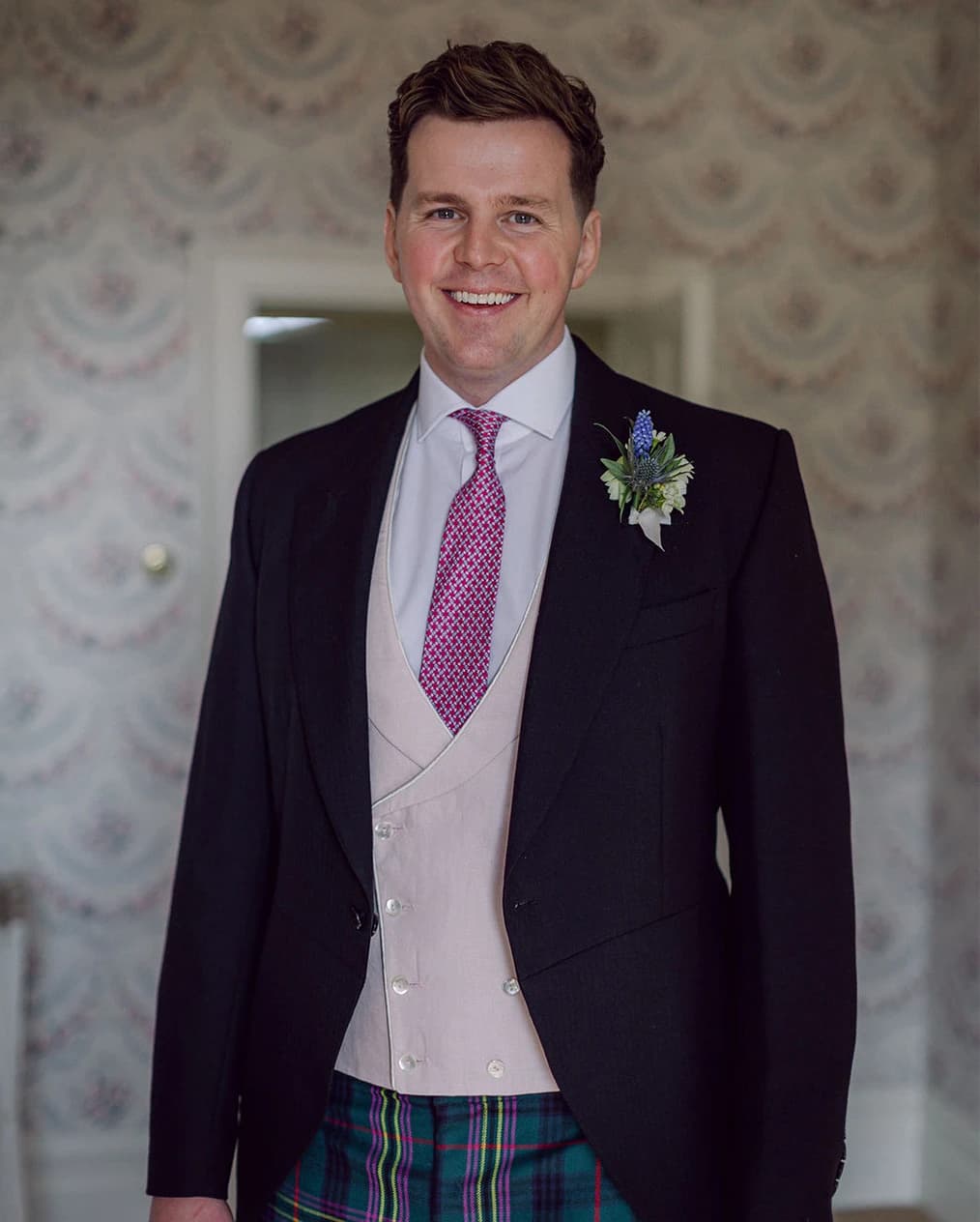 Groom fashion morning suit and tie