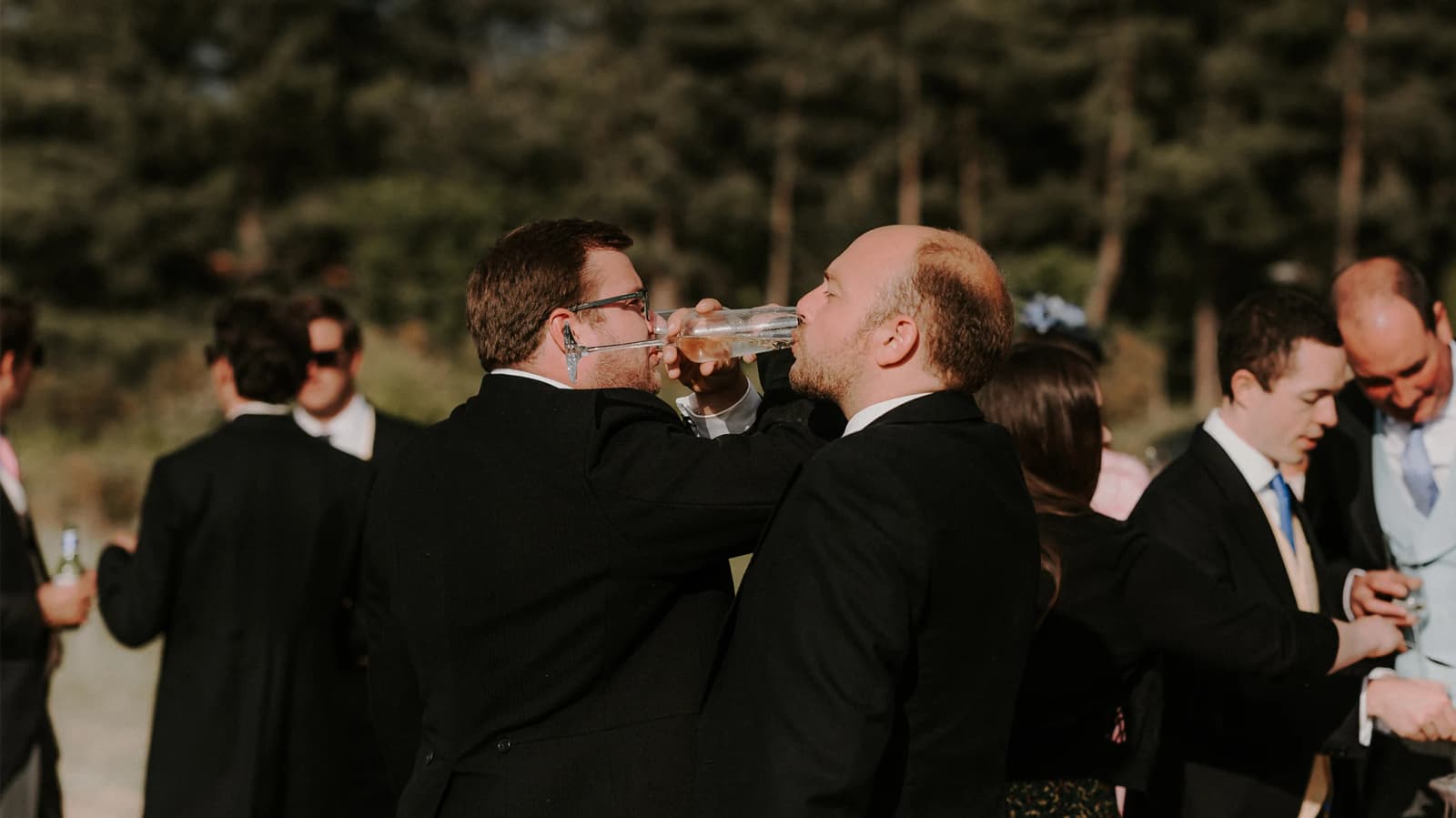 wedding drinks guests enjoying the ceremony party