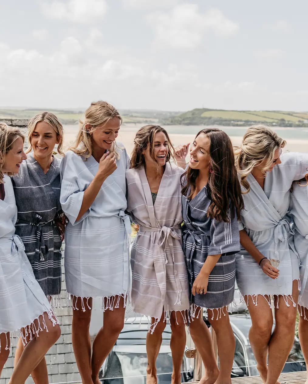 bride and her bridesmaids best friends