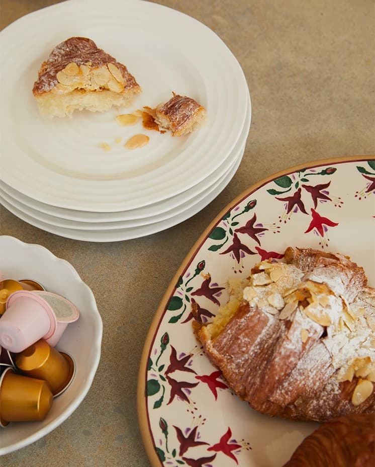 Pastry served on Sophie Conran for Portmeirion white crockery.
