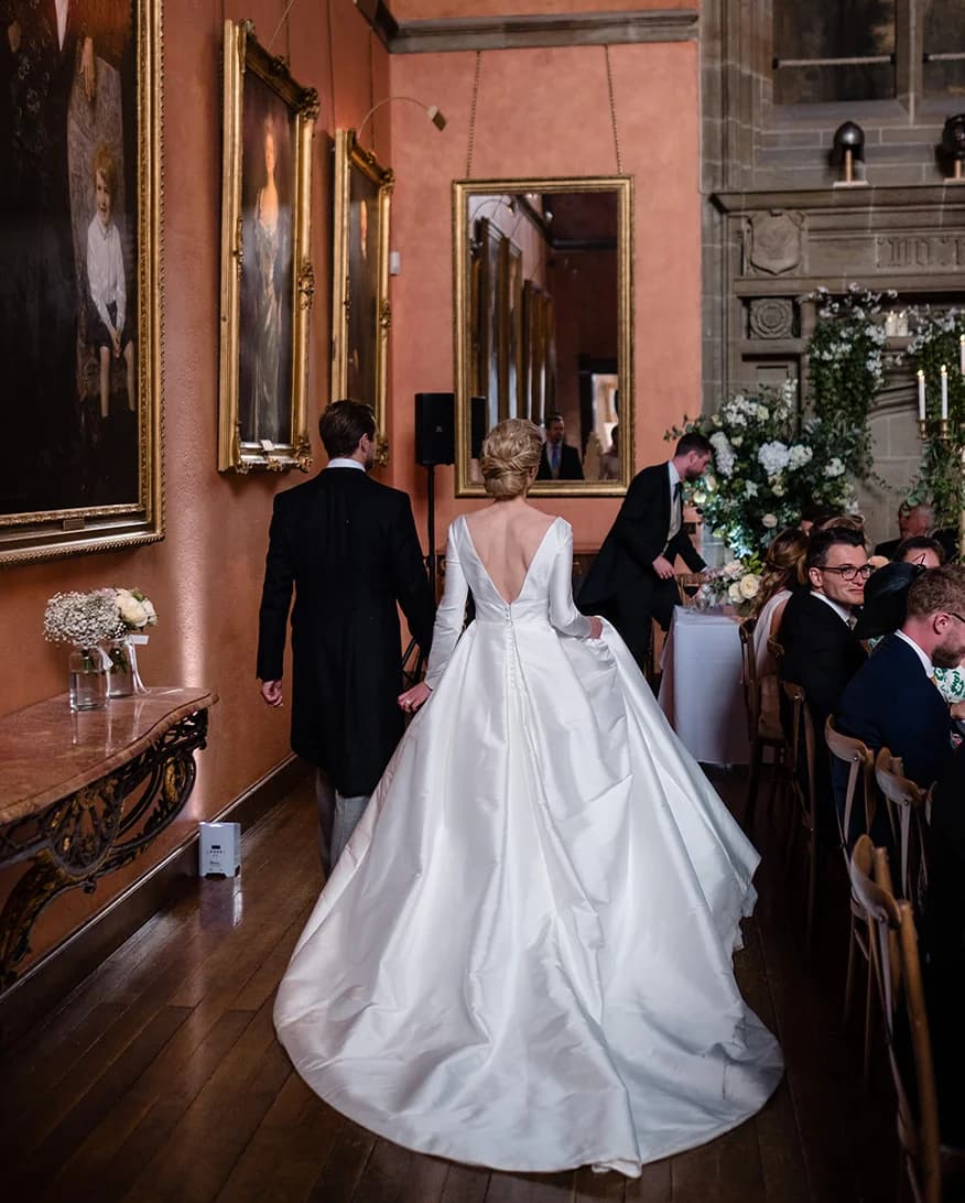 bride and groom custom made wedding dress