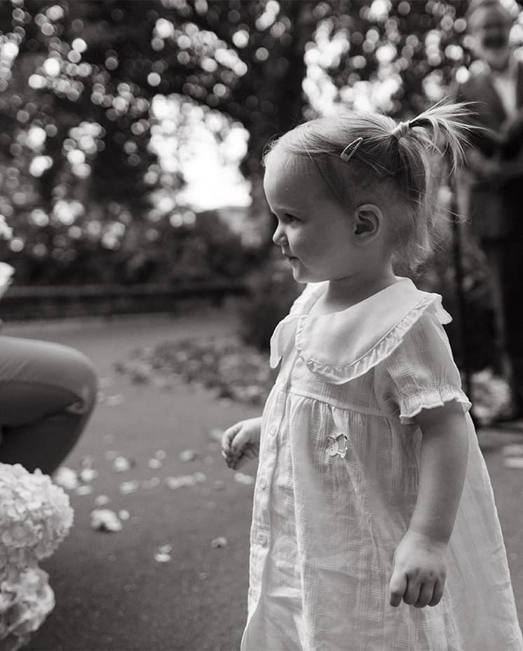 Cute Flower Girl Linen White Dress
