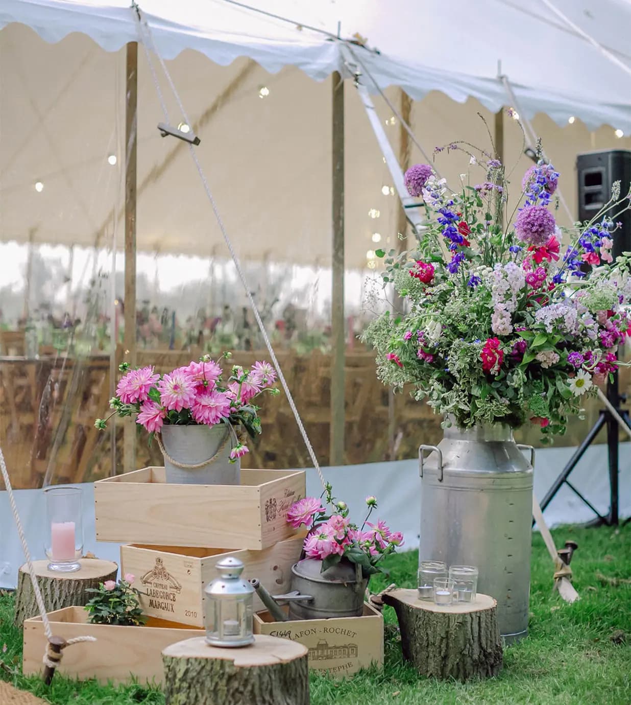wedding couple's floral whimsical wedding 