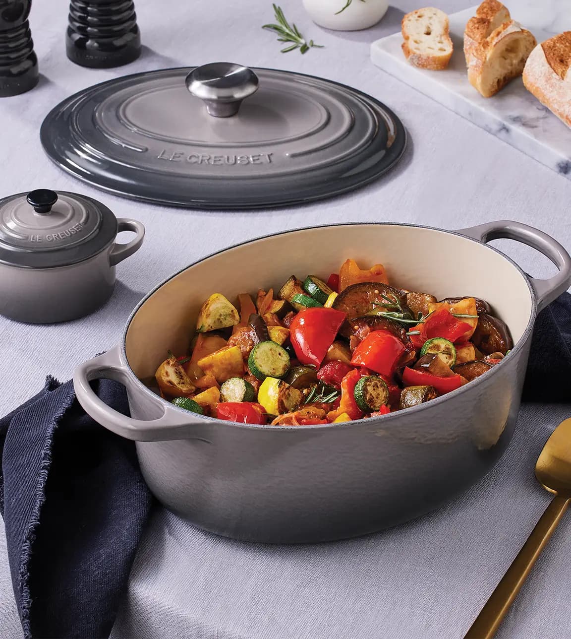A stew in Le Creuset oval casserole in Flint
