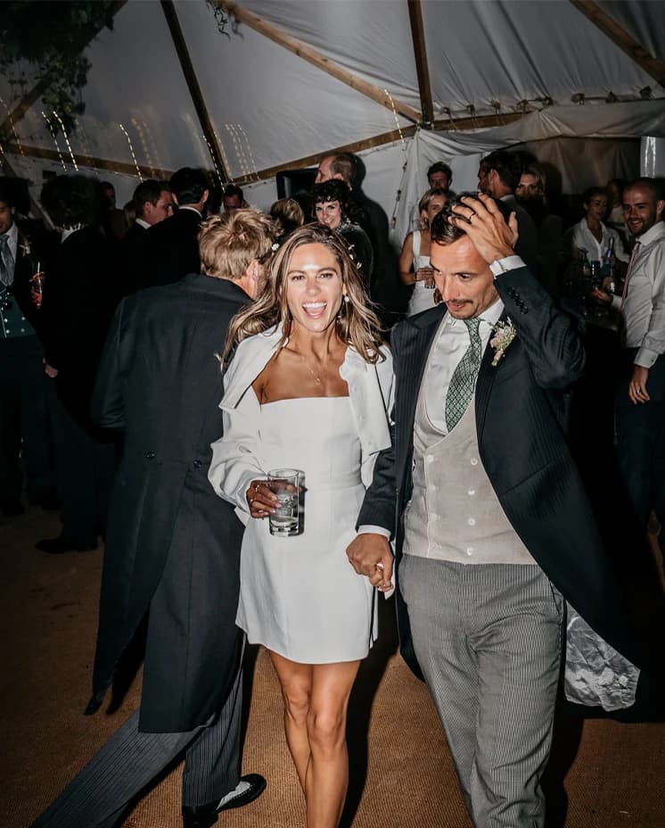 bride and groom dancing at their wedding party