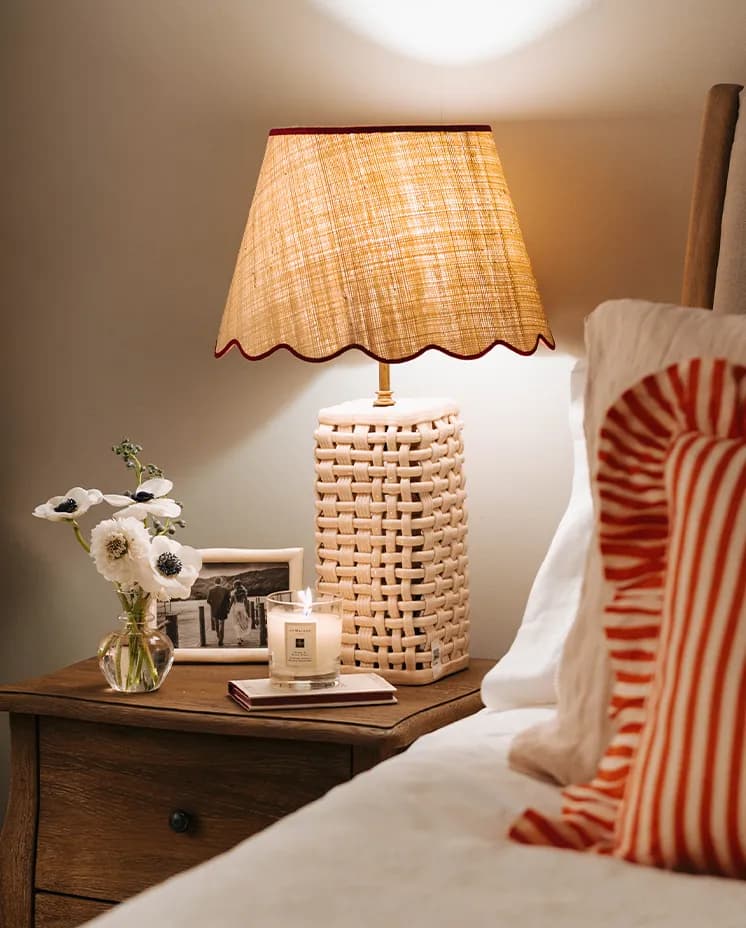 Homeware gifts arranged in the bedroom of The Wedding Present Company showroom