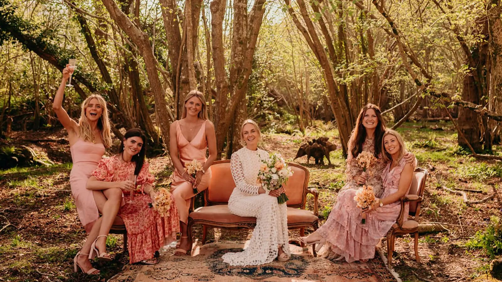 Bridemaids fashion best friends dusty pink dress