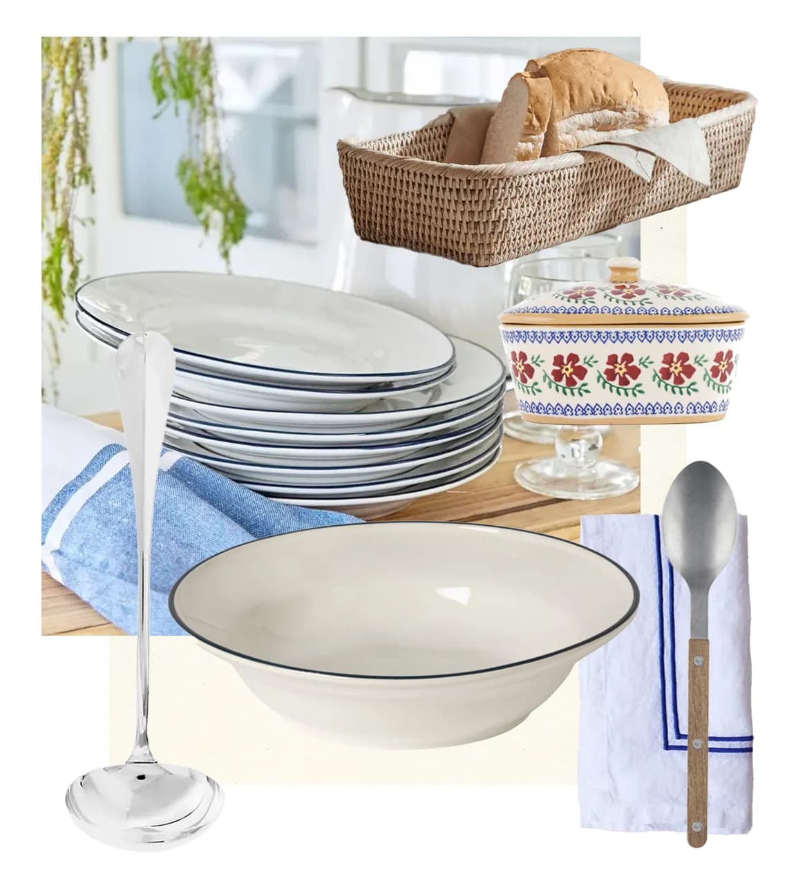 Setting a table for soup