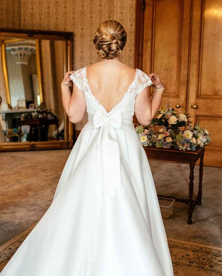 Back of wedding dress