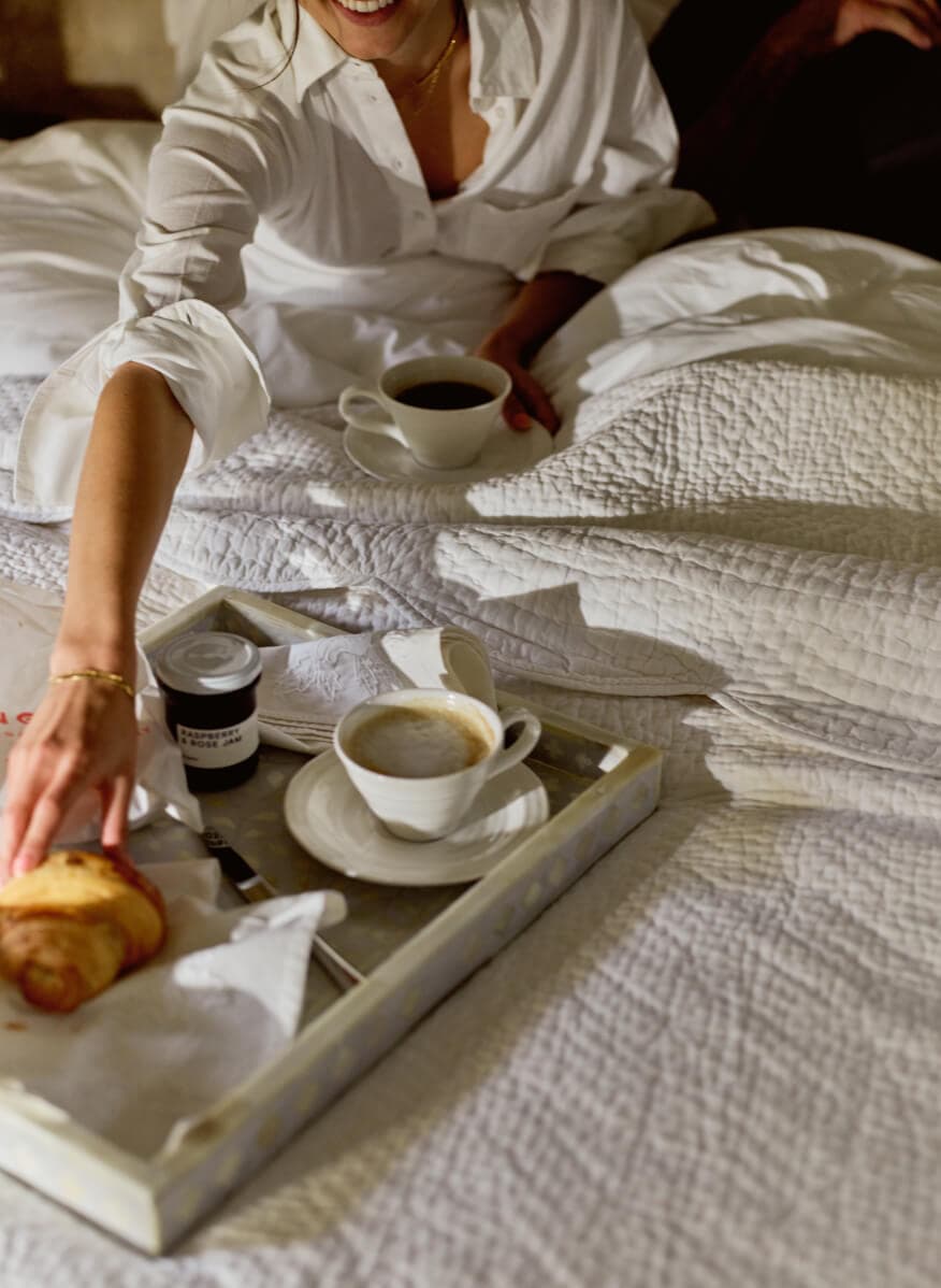 Couple having breakfast