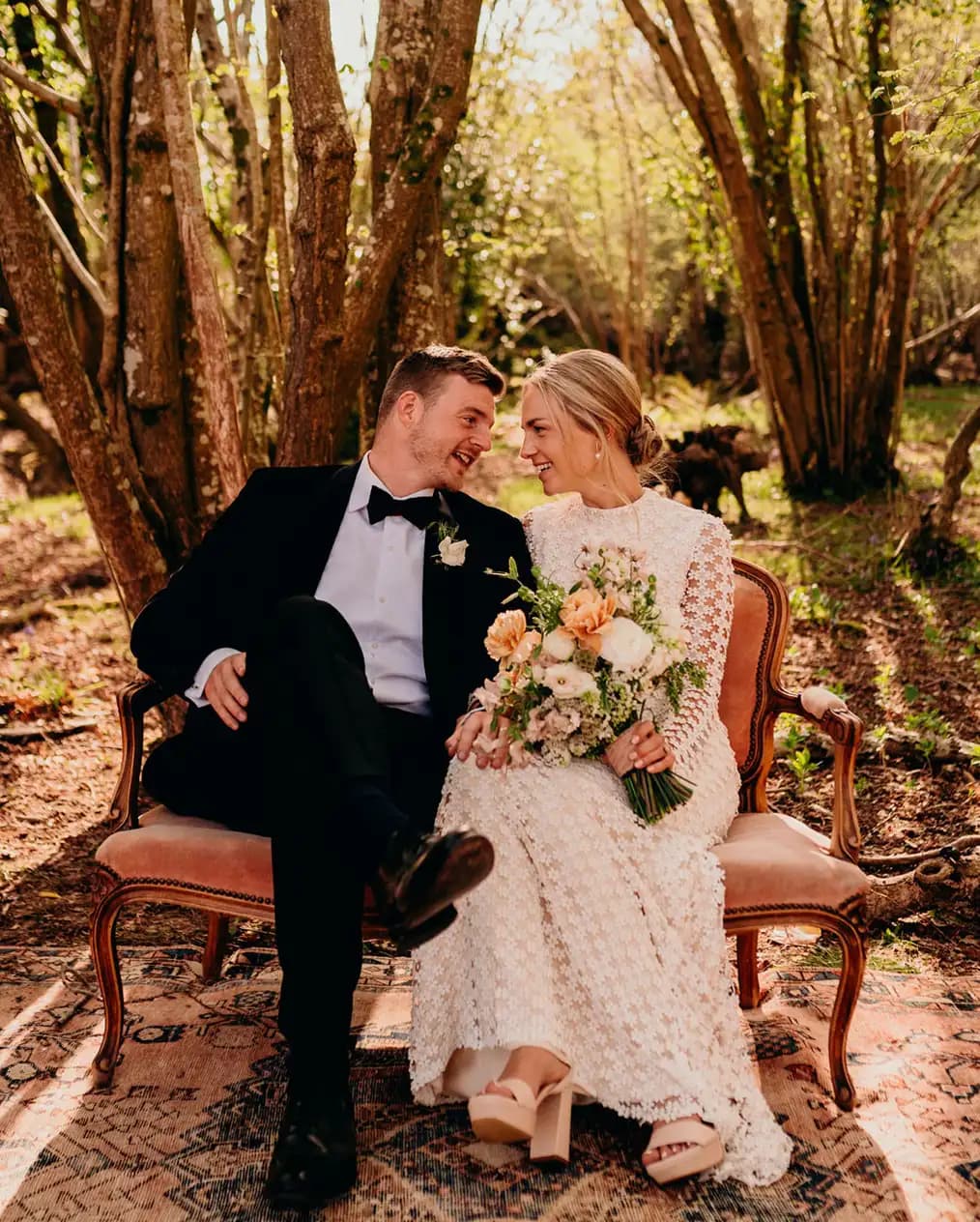 bride and groom in love