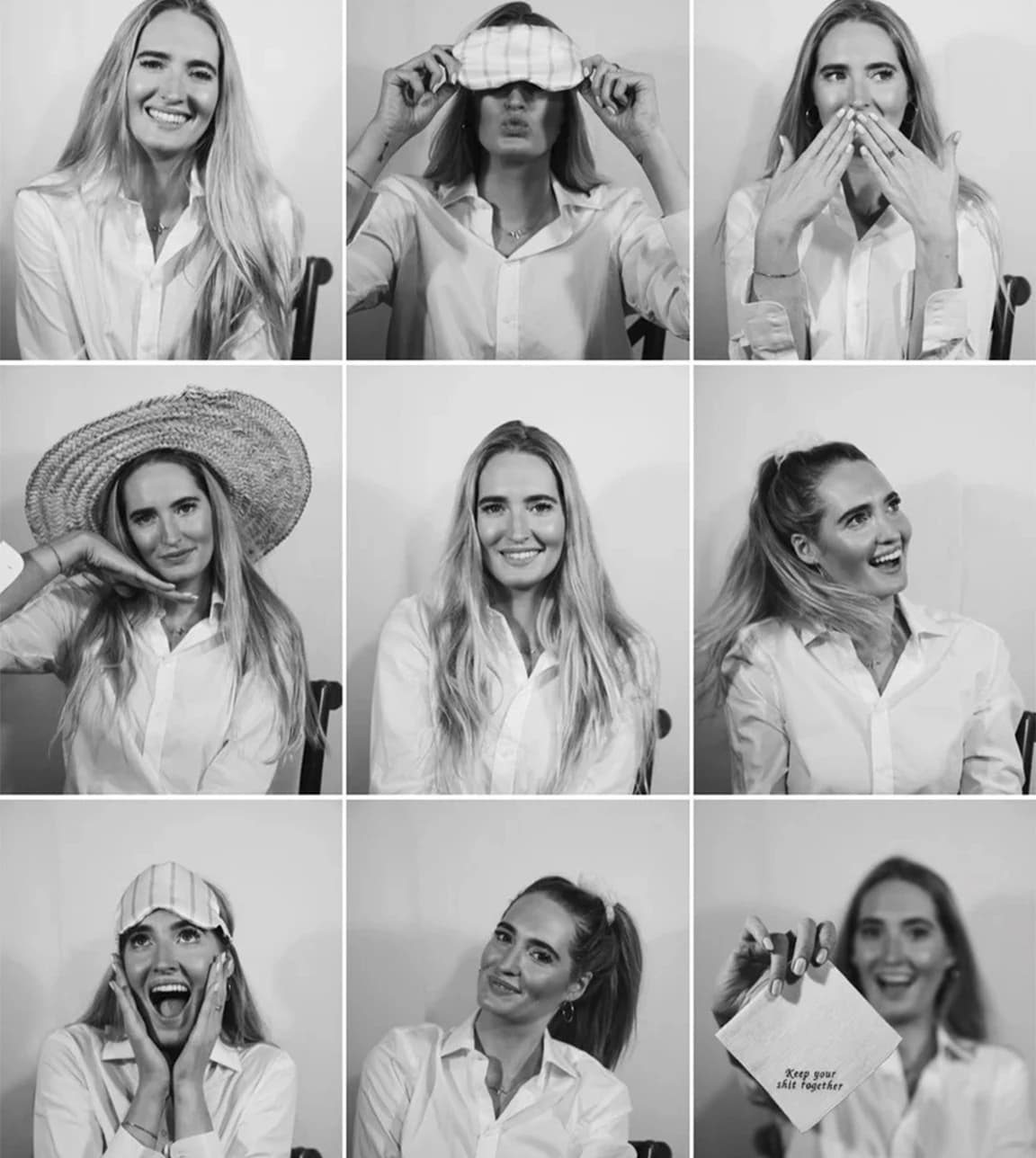 A collage of photos with Georgie Le Roux, the founder of Gigi & Olive