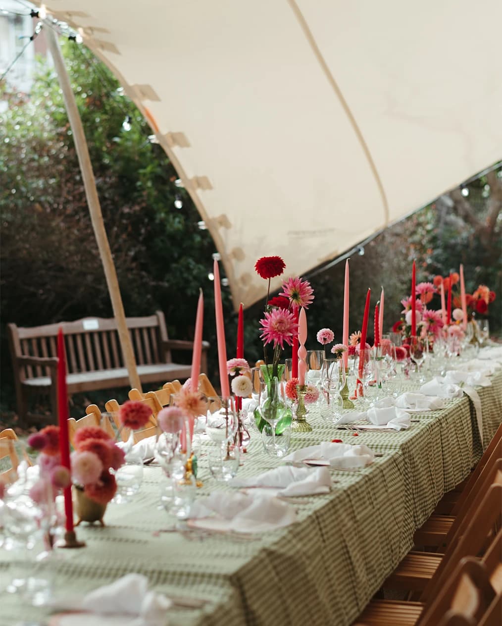 Wedding delicate colourful flower table arrangements 