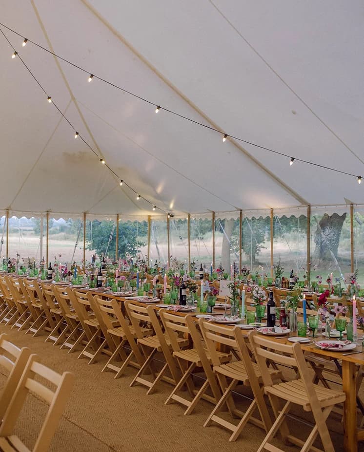 wedding marquee floral table design 