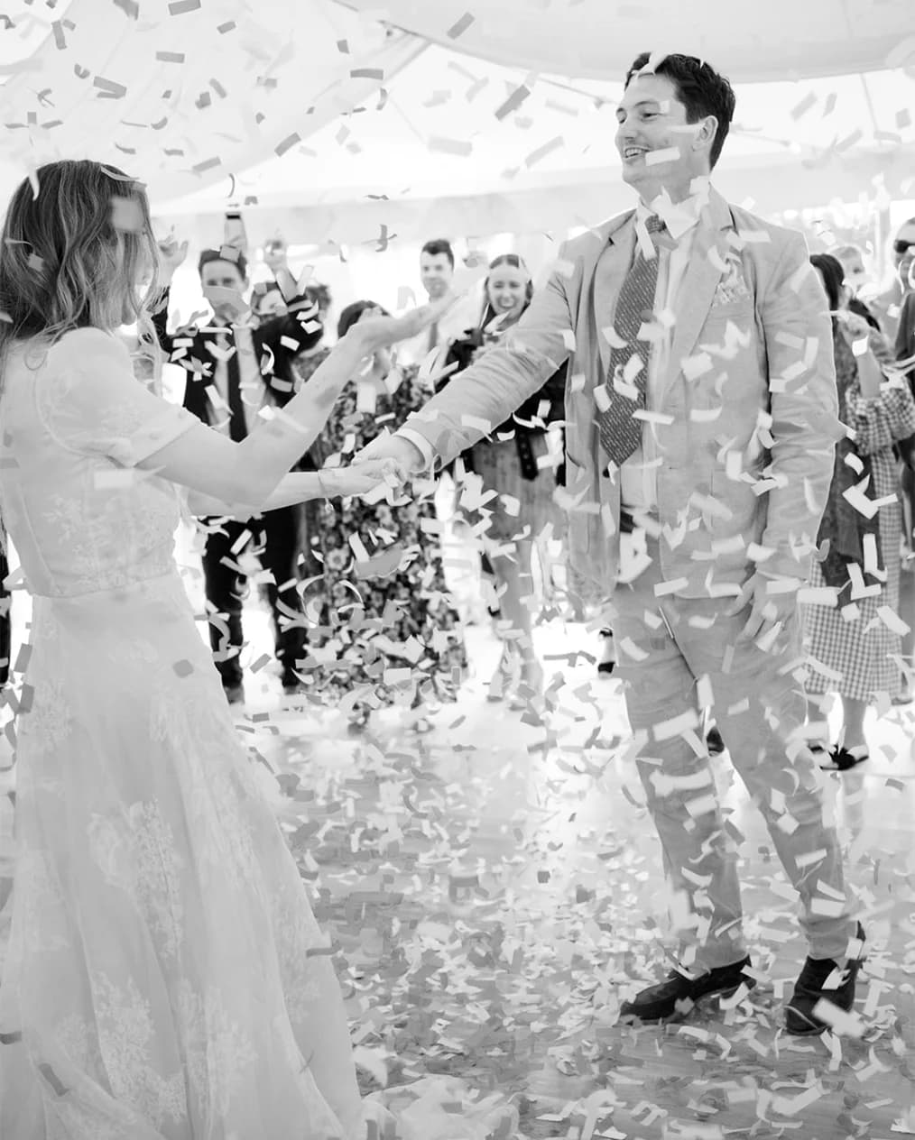 bride and groom dancing wedding party 