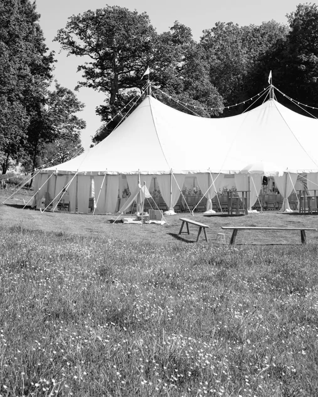 beautiful marquee wedding at the countryside valley