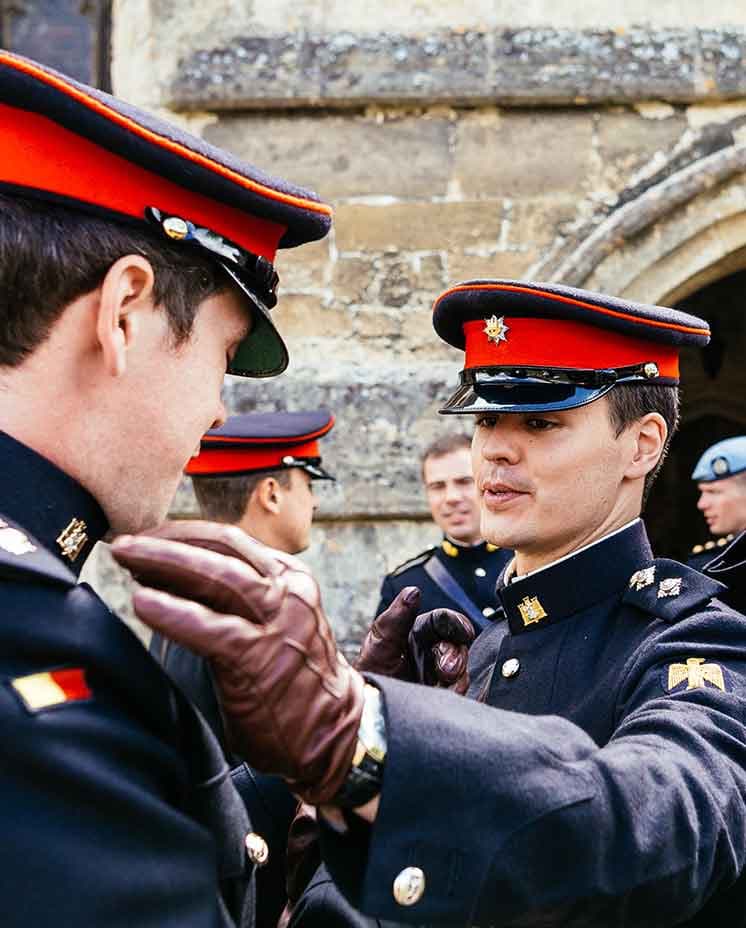 Soldier at a military wedding in England 
