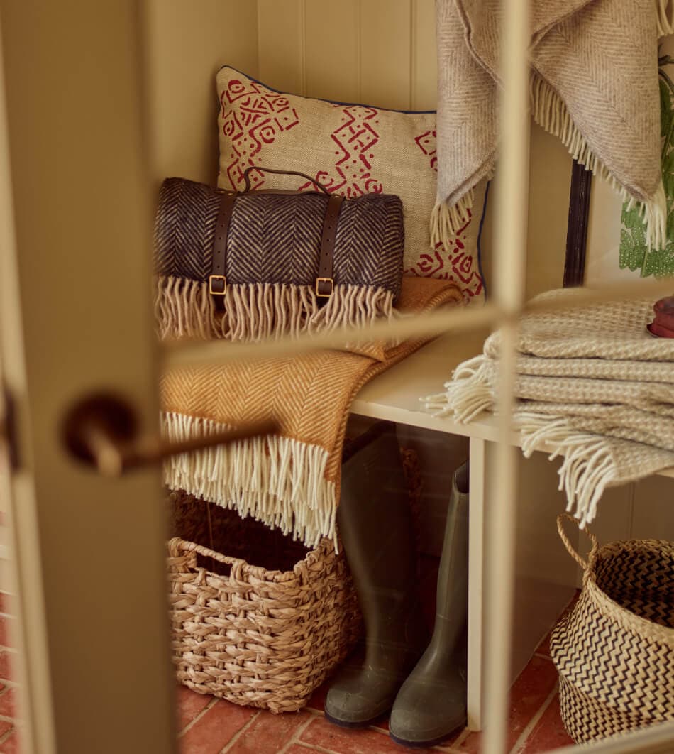 Woolen blanket and wellies