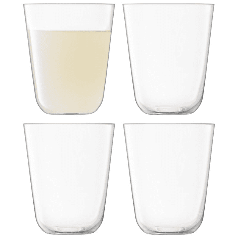 Arc Tumblers Set of 4, 380ml, Clear