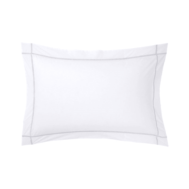 Athena - 500 Thread Count Cotton Percale Standard Pillowcase, 50 x 75cm, Silver