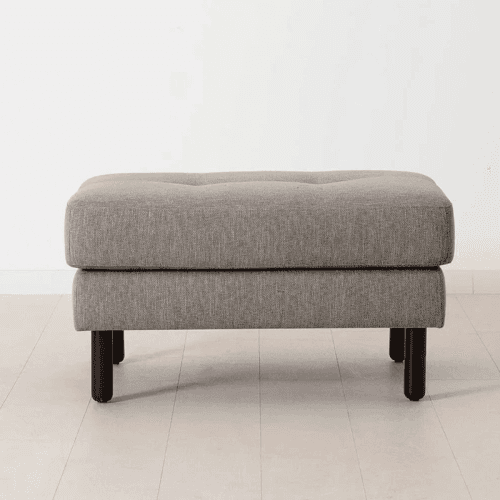 Image showing the Model 04 Ottoman, Linen Shadow product.