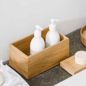 Mezza Storage box, H10 x W23 x D14cm, Oak