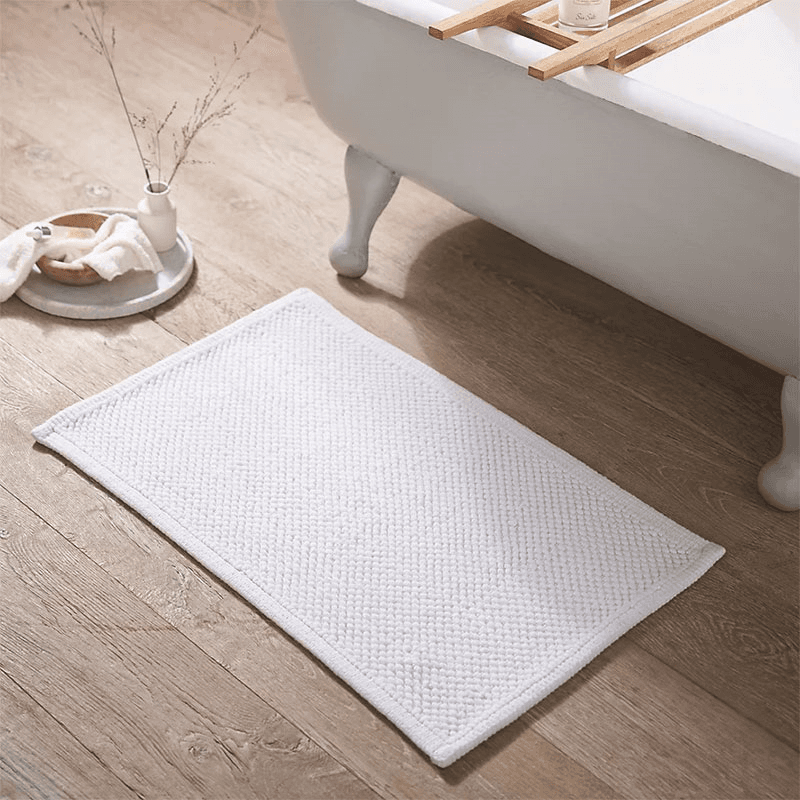 Arno Medium Bath Mat, 50 x 80cm, White