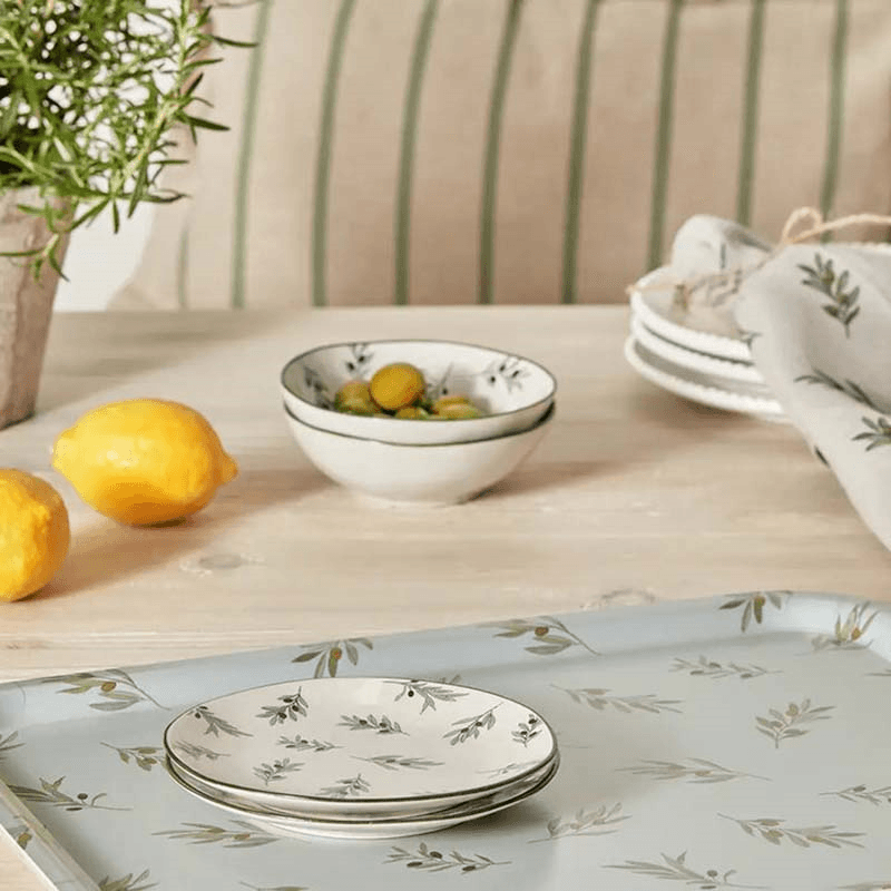 Olive Branch Side Plate, D15cm, Neutral