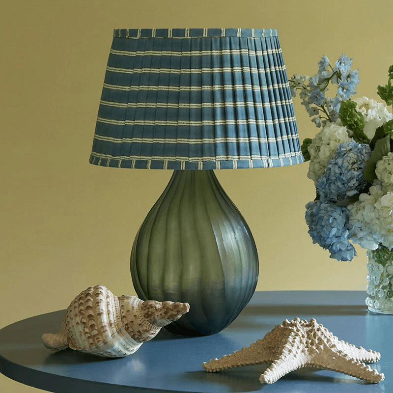 Edo Pleated Shade, D30cm, Blue & Sage Green