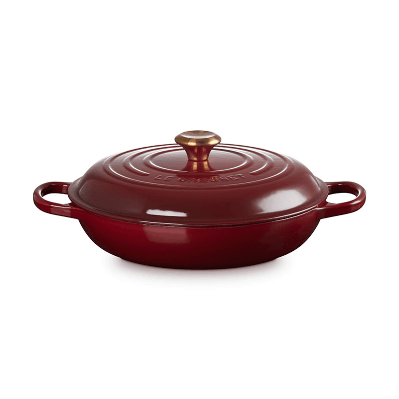 Signature Cast Iron Shallow Casserole, 30cm, Garnet