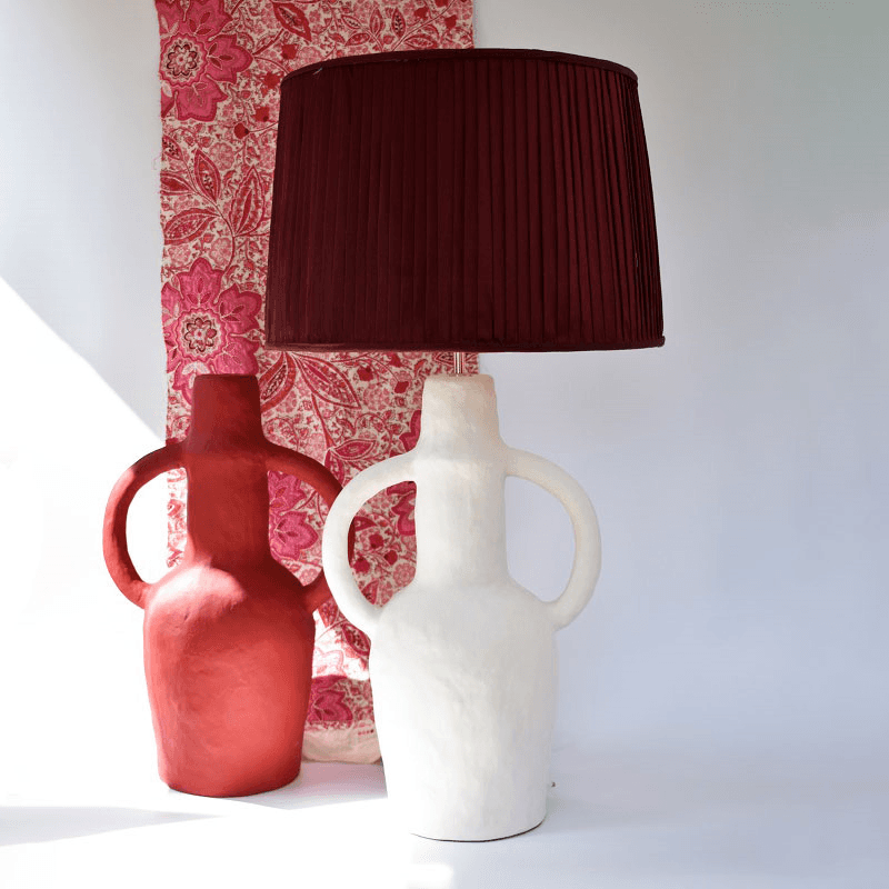 Gavotte Collection Rumba Sculpted Table Lamp Base Only with Open Arms, White
