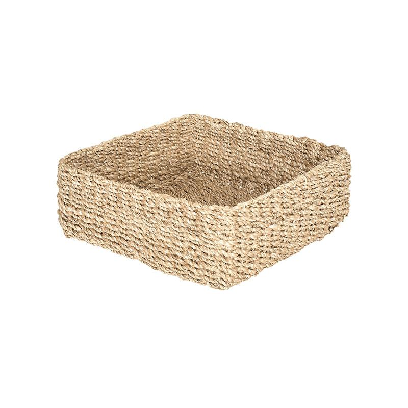 Abaca Square Storage Basket, Small, Natural