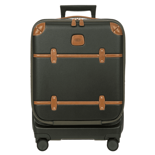 Image showing the Bellagio Carry-On Suitcase with Front Pocket, H55 x L38 x W23/27cm, Olive product.
