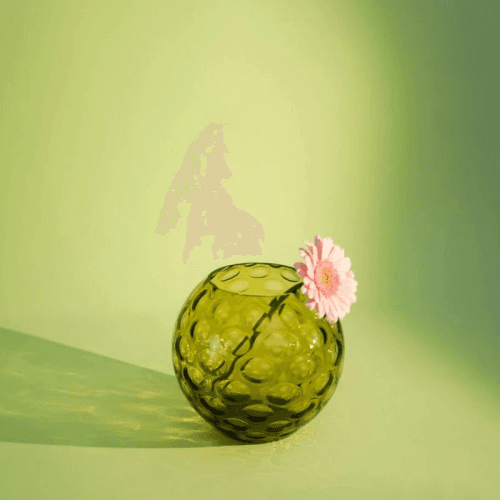 Image showing the Kugel Vase, H16cm, Bonsai Green product.