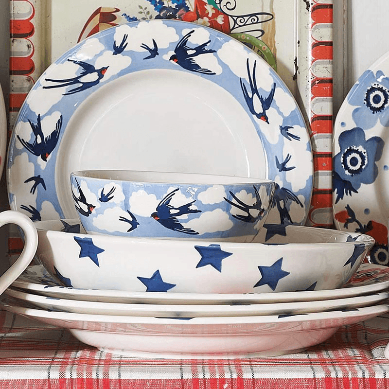 Blue Star Pasta Bowl, D23.5cm, Cream