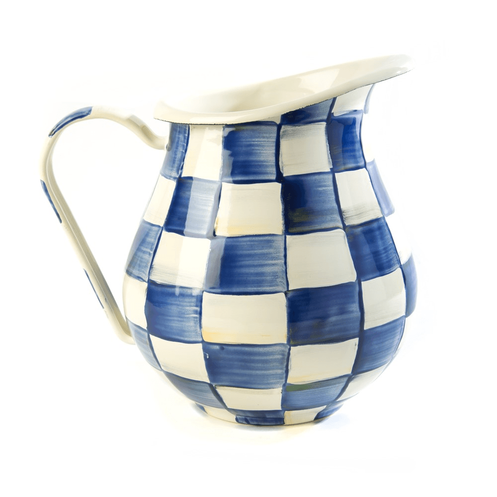 Royal Check Pitcher, 3.4L, Blue & White